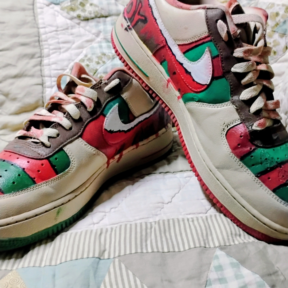 Nike Multicolor Sneakers with Red, Green, and White